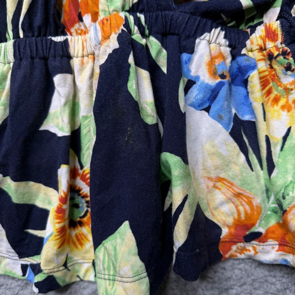 Ralph Lauren Blouse Women's Large Blue Floral Ruffle Sleeve Top - Picture 10 of 10